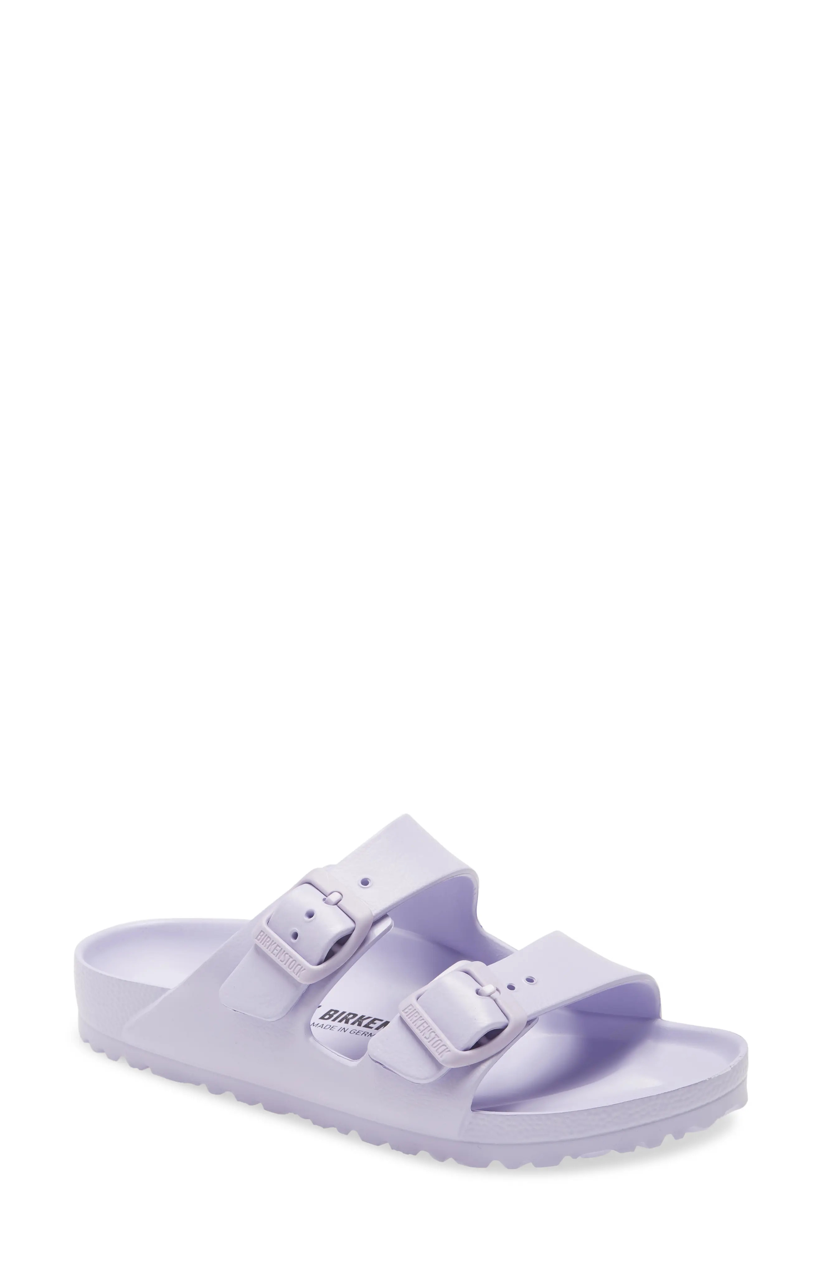 Birkenstock Essentials Arizona Waterproof Slide Sandal in Purple Fog Rubber at Nordstrom, Size 5-5.5 | Nordstrom