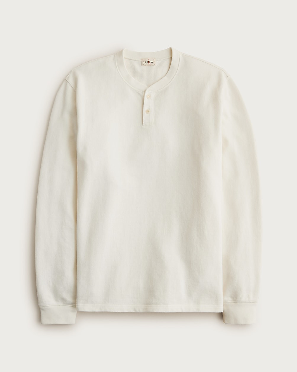 Dense cotton herringbone henley | J. Crew US