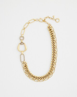 Gold Tone Horsebit Necklace | Chico's