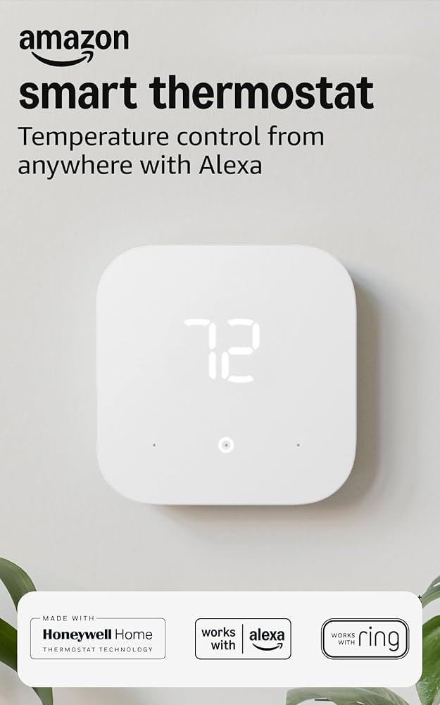 Amazon Smart Thermostat \u2013 Save money and energy - Works with Alexa and Ring - C-wire require... | Amazon (US)