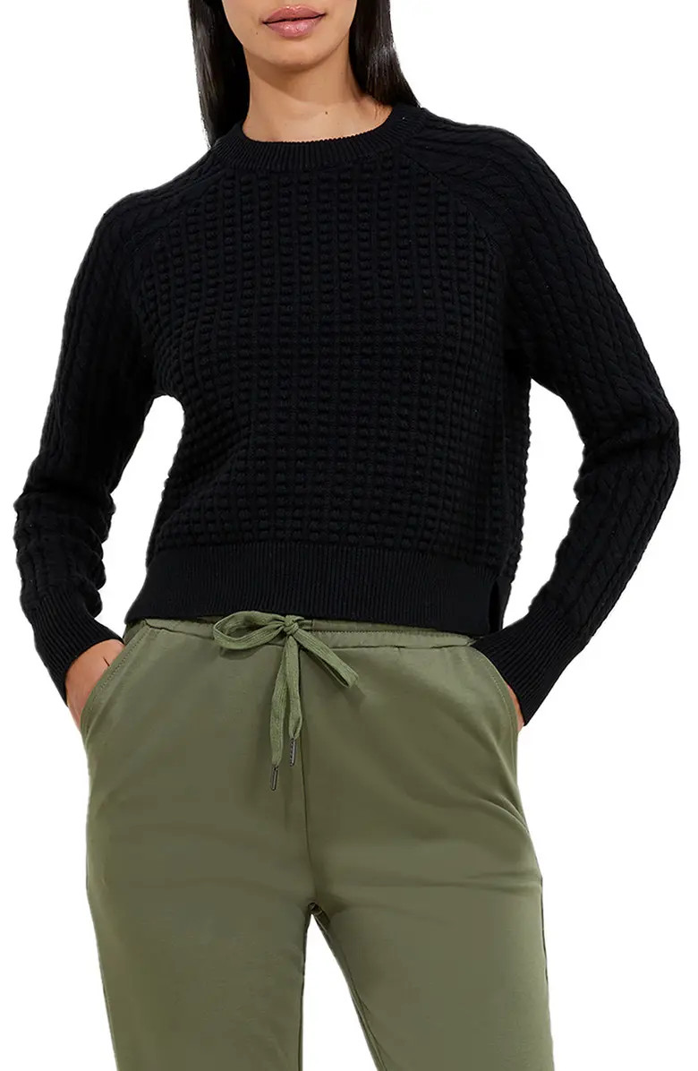 Mozart Mixed Stitch Cotton Sweater | Nordstrom