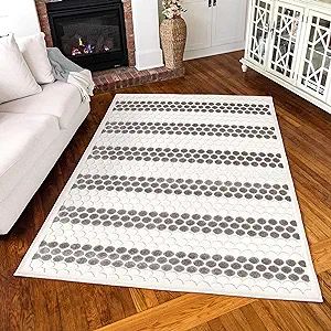 Simply Southern Cottage Dorcheat Area Rug, 5' x 7', Grey | Amazon (US)