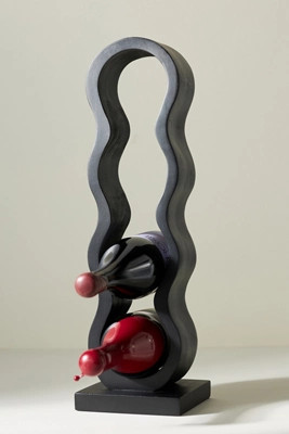 Wavy Wood Wine Rack | Anthropologie (US)
