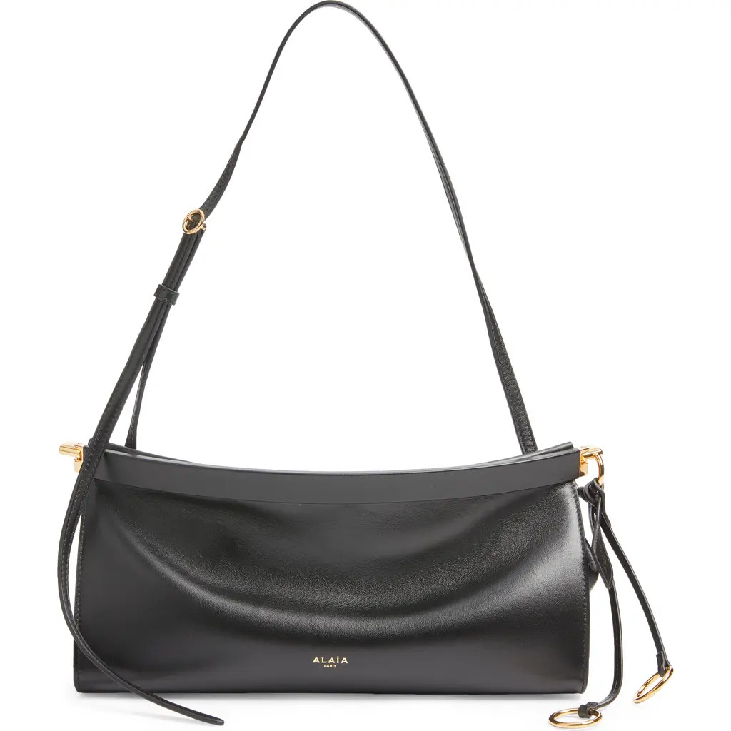 Alaïa Medium Le Click East/West Leather Shoulder Bag in Noir at Nordstrom | Nordstrom
