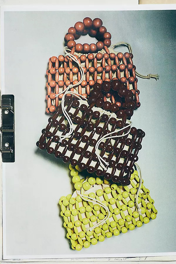 Wood Bead Top-Handle Mini Satchel | Anthropologie (US)