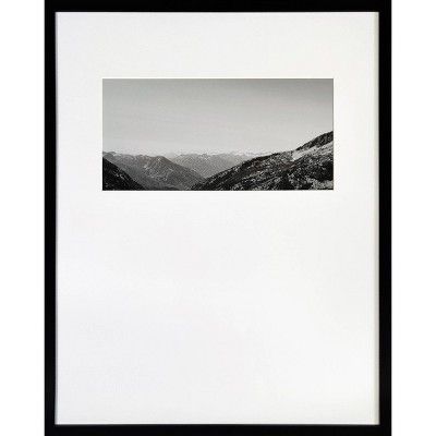 18&#34; x 24&#34; B&#38;W Layered Landscape Weighted Mat Framed Wall Print - Threshold&#8482; des... | Target