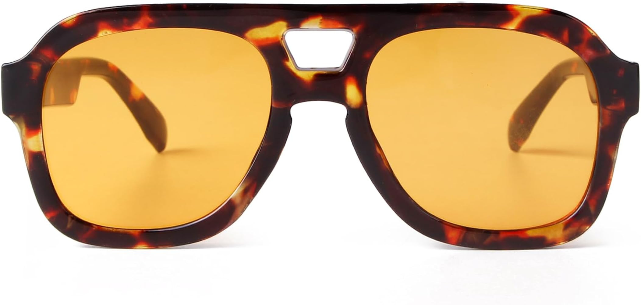 SORVINO Retro Square Aviator Sunglasses for Women Men Designer Stylish Frame Blue Orange Tinted S... | Amazon (US)