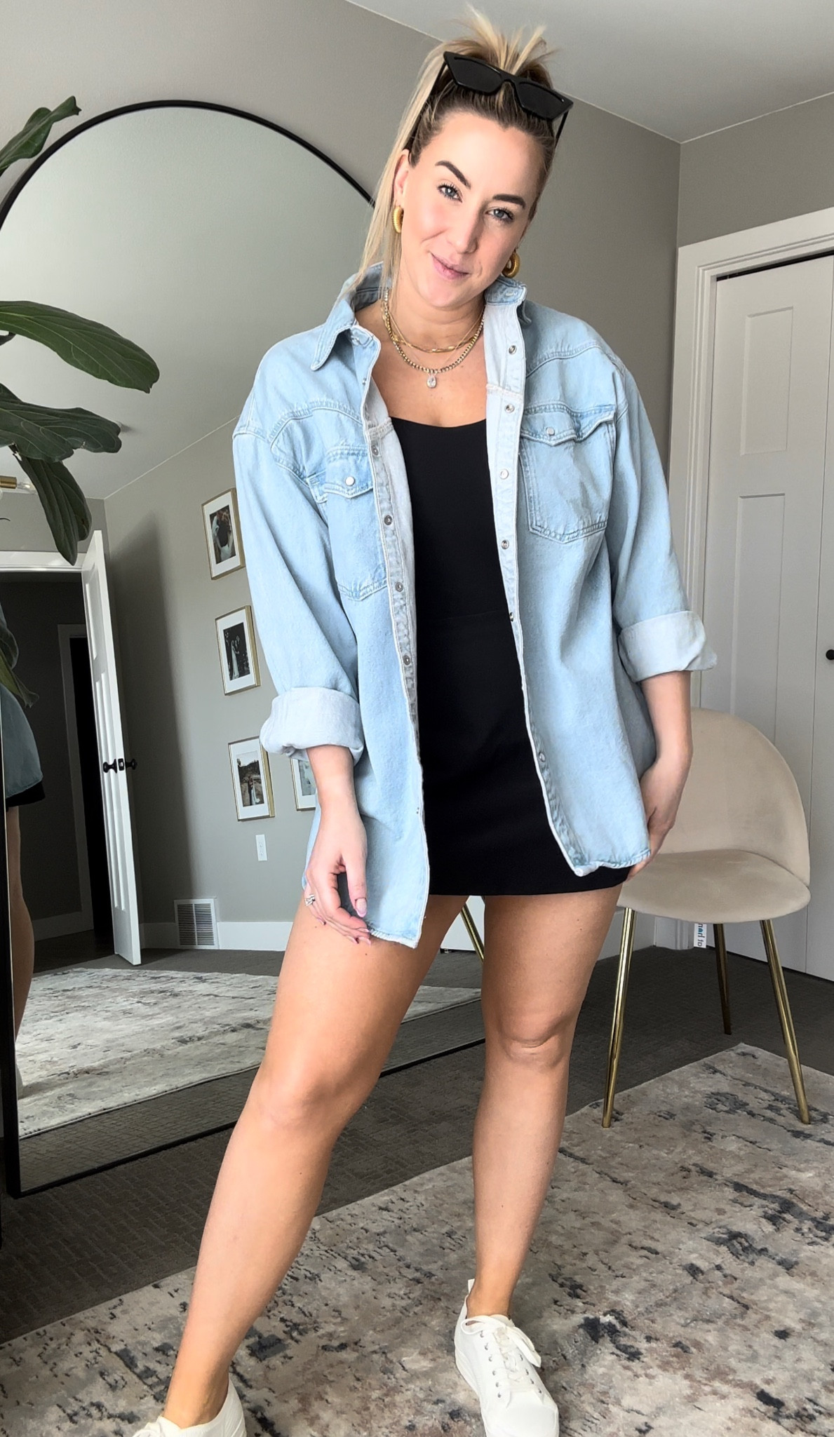 Alo athletic dress casually for spring ☀️

Dress: L
Denim jacket: L 
Shoes: Linked similar 

#LTKSeasonal #LTKfit #LTKstyletip