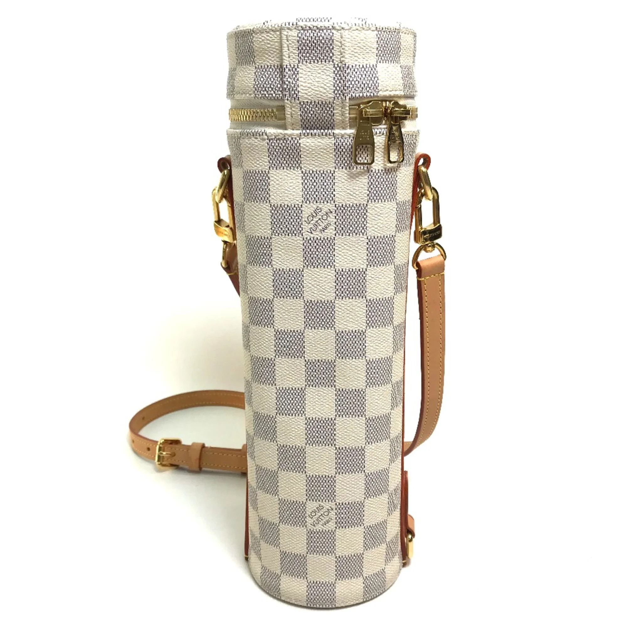 Pre-Owned Louis Vuitton GI0373 Cool bag bag cylindrical Shoulder Bag Damier Azur (Good) | Walmart (US)