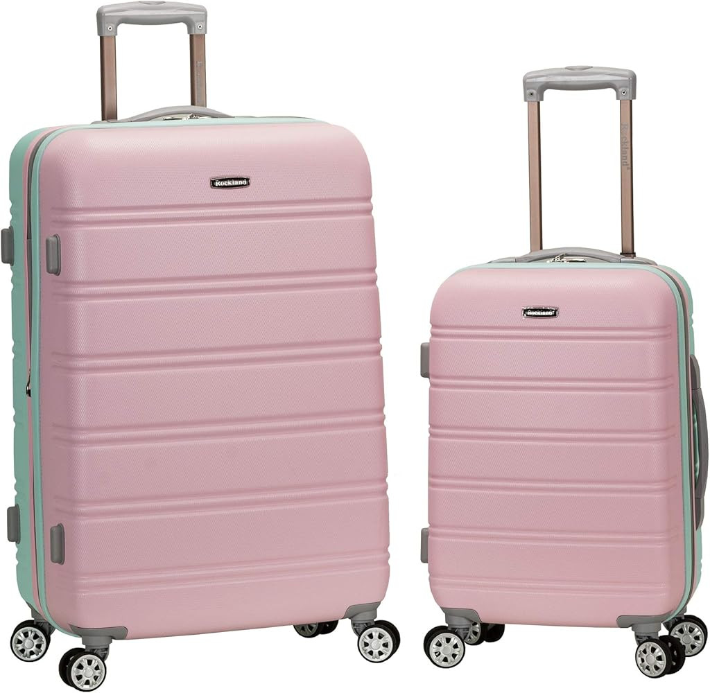 Rockland Melbourne Hardside Exandable Spinner Wheel Luggage, Mint, 2-Piece Set (20/28) | Amazon (US)