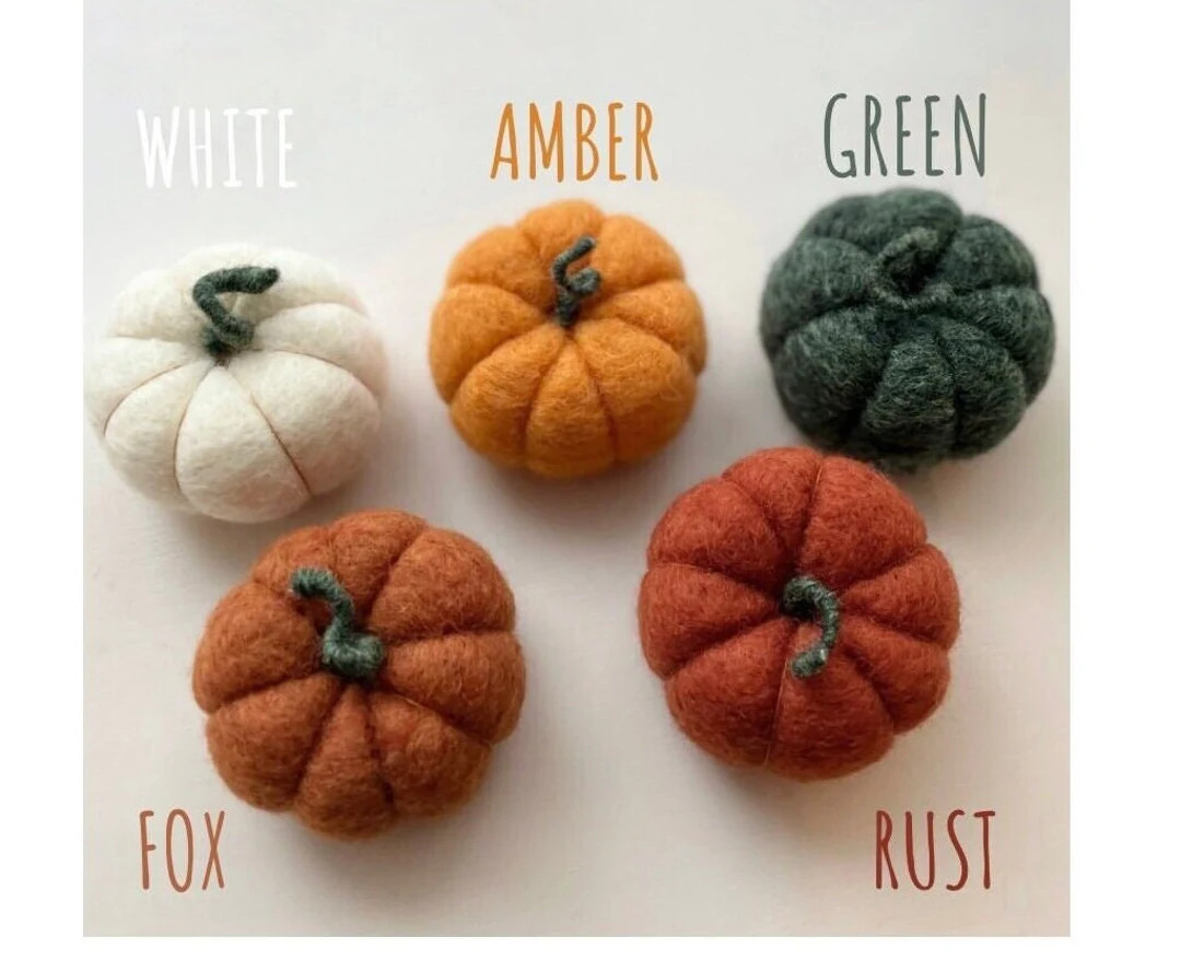 Large Needle Felt Pumpkin Thanksgiving Halloween Decor - Etsy UK | Etsy (US)