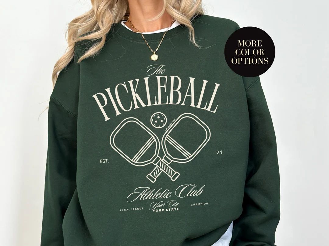 Custom Pickleball Sweatshirt Personalized Pickleball Shirt Pickleball Player Gift for Pickleballe... | Etsy (US)