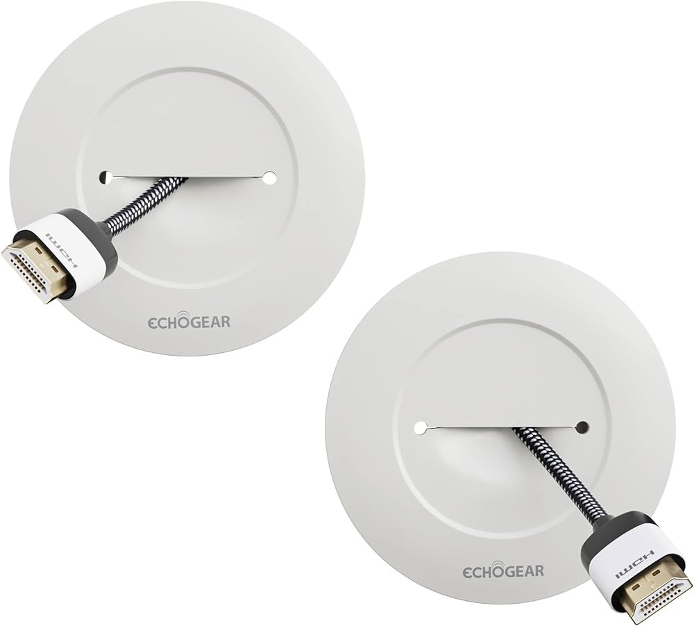 ECHOGEAR Wire Hiders for TV On Wall - Off-White Cable Management Kit Hides TV Wires Behind The Wa... | Amazon (US)