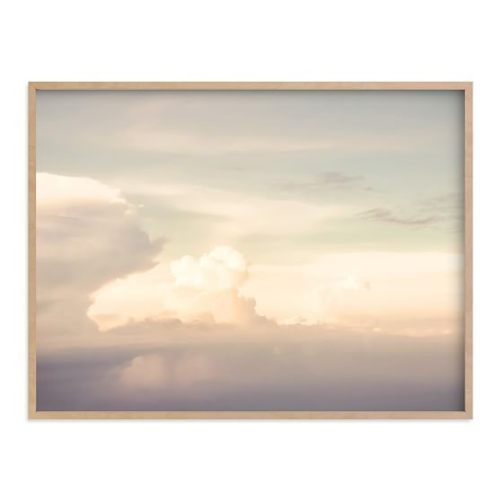 Flying With Clouds 2, 40""x30"", Natural Wood Frame | West Elm (US)