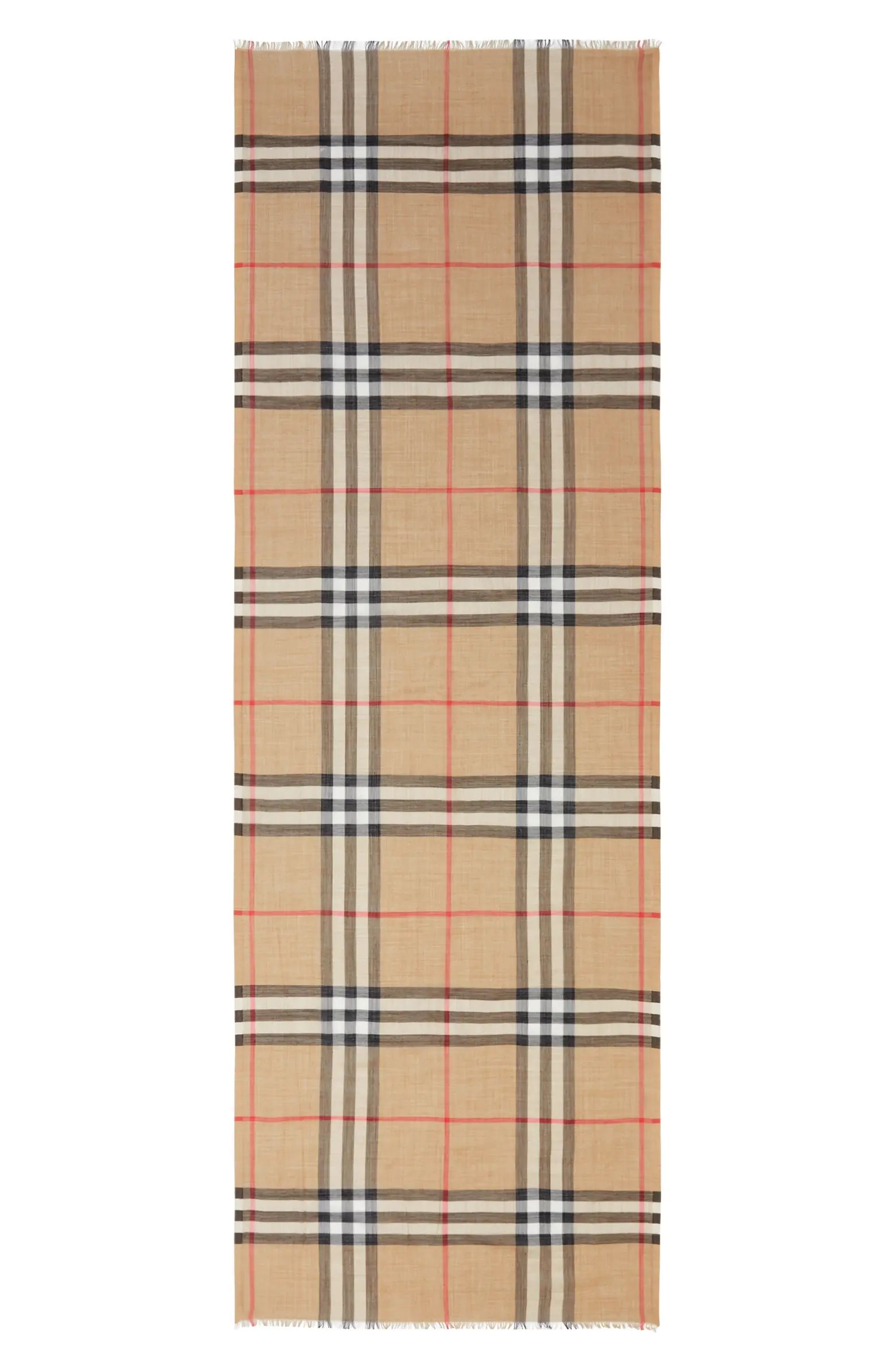 Giant Check Print Wool & Silk Scarf | Nordstrom