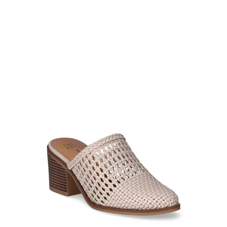 Time and Tru Women's Woven Block Heel Mules | Walmart (US)
