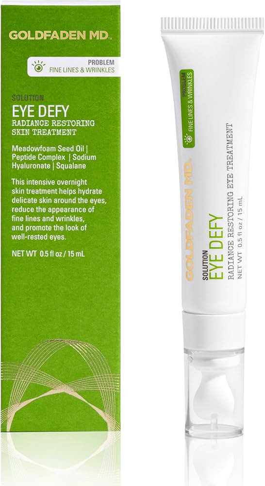 GOLDFADEN MD Eye Defy Radiance Restoring Eye Treatment Meadowfoam Seed Oil Peptide Complex Hyalur... | Amazon (US)
