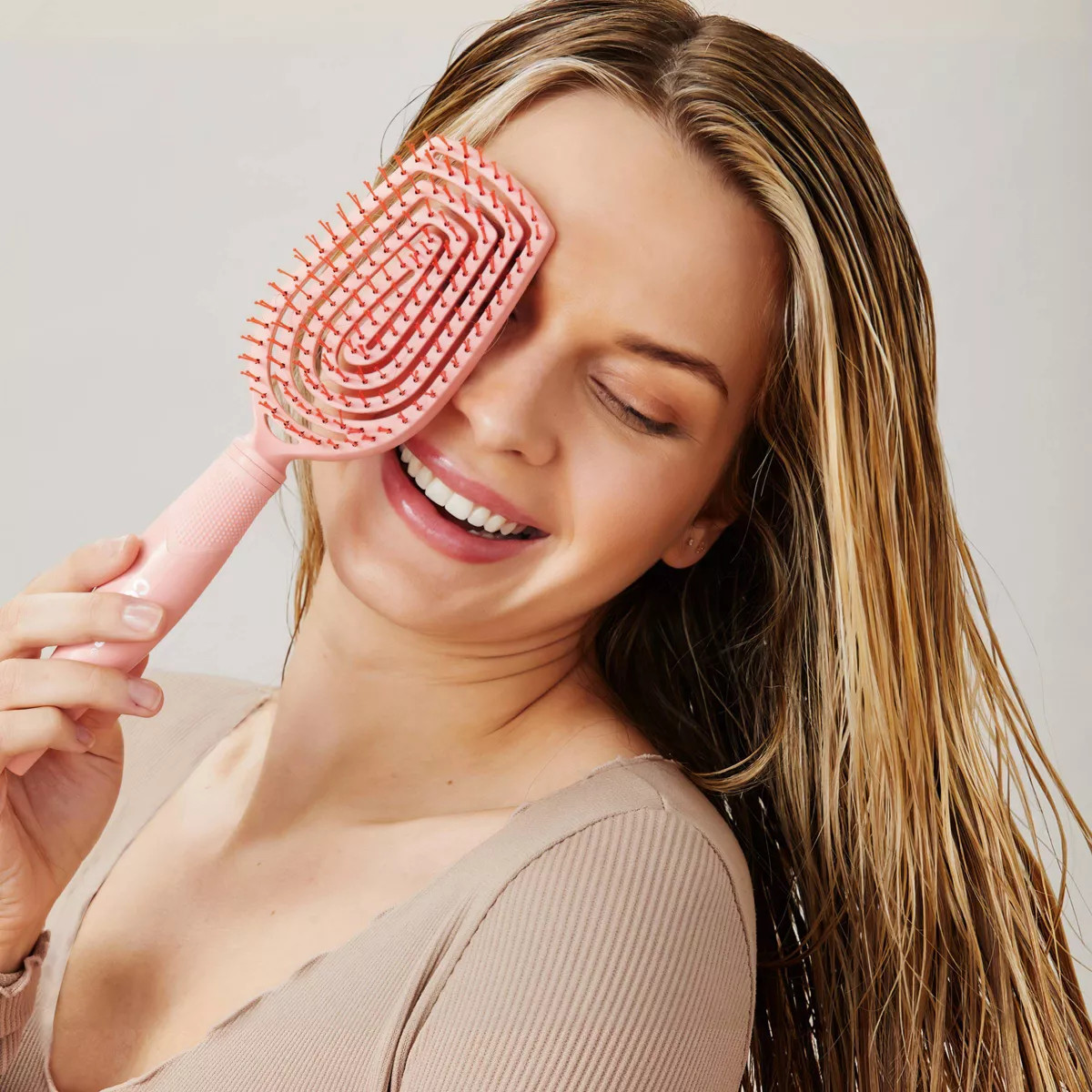 Conair Scalp Care Flexi Head Cushion Hair Brush - All Hair - Peach | Target