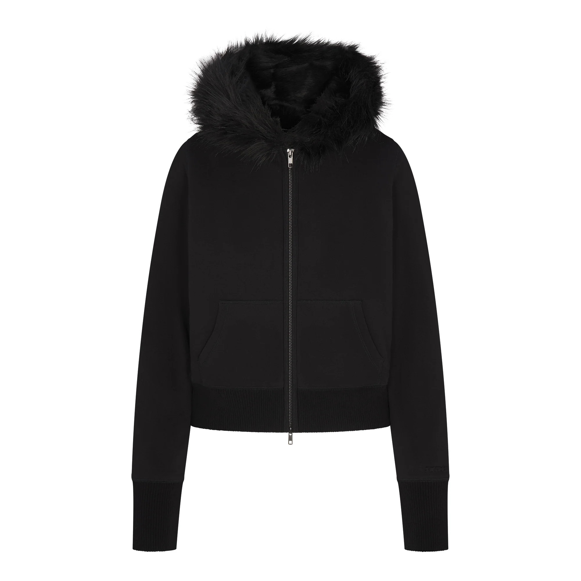 FAUX FUR LINED ZIP UP HOODIE | SKIMS (US)