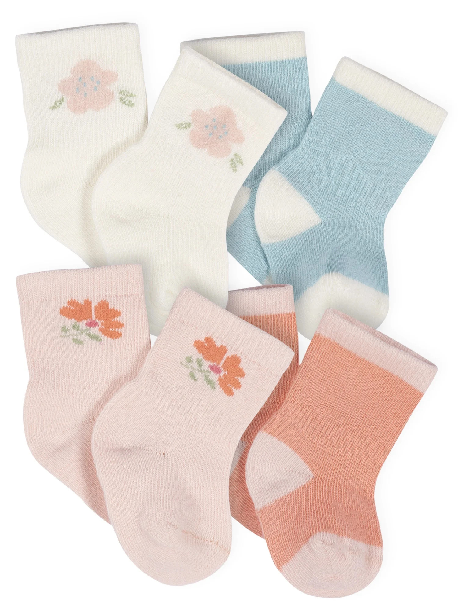 Gerber Baby Boy or Girl Unisex Wiggle Proof Socks, 4-Pack, Sizes Newborn - 0/6 Months | Walmart (US)