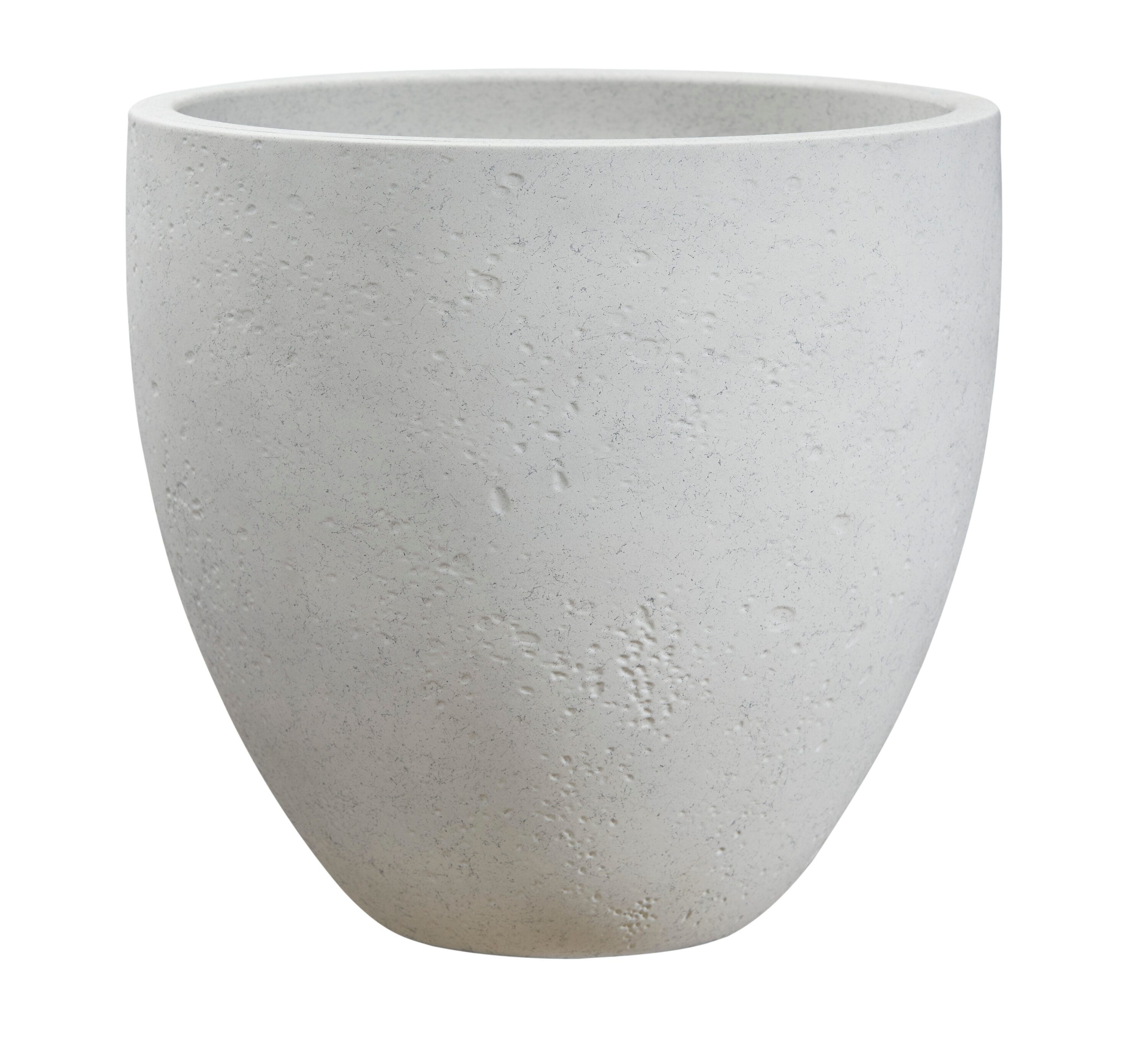 allen + roth Round 22.6-in W x 22.6-in L x 21.34-in H Pietra White Resin Indoor/Outdoor Planter Large | US900812 | Lowe's