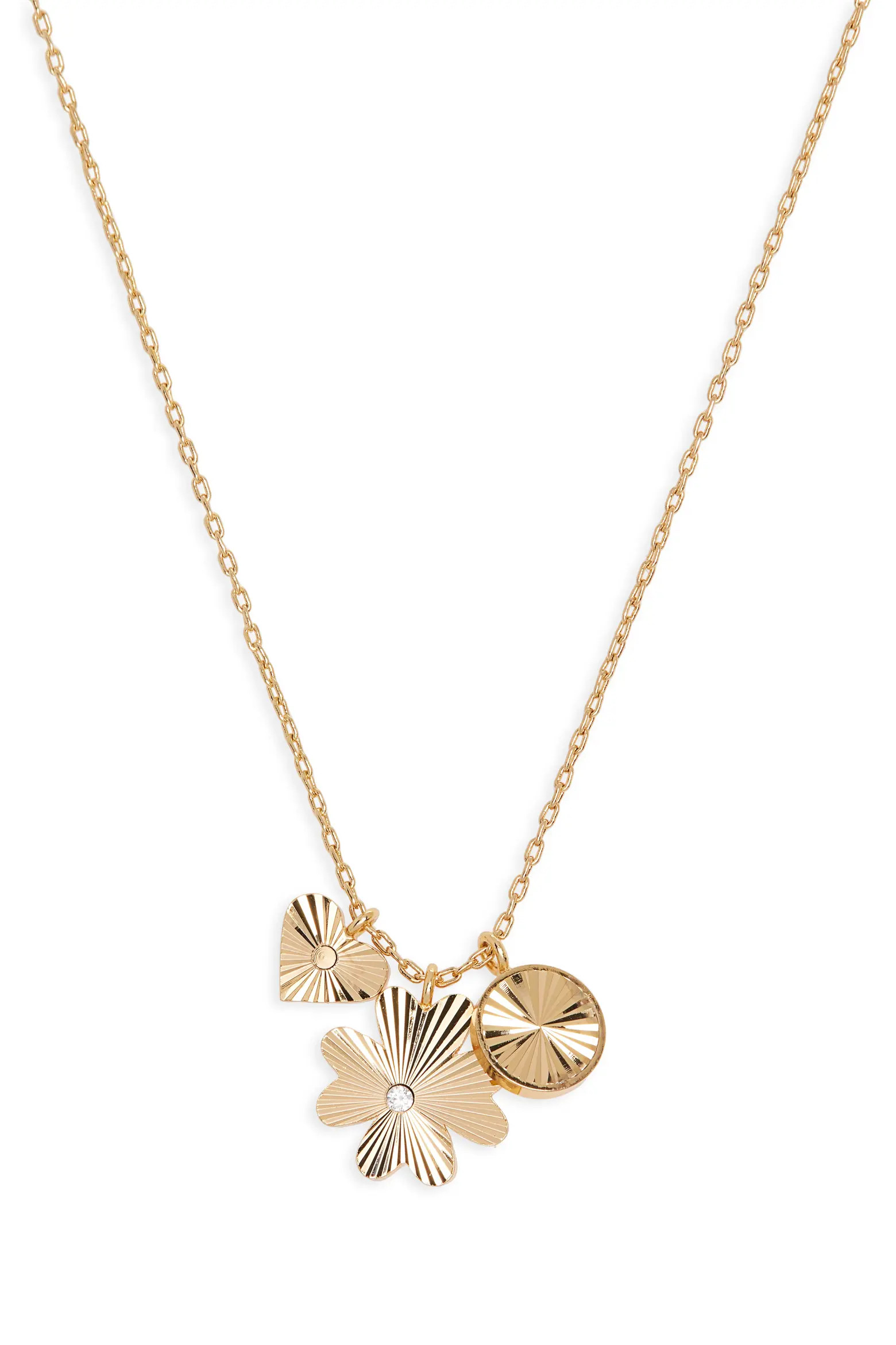 Engine Turned Cluster Charm Necklace (Women) | Nordstrom | Nordstrom