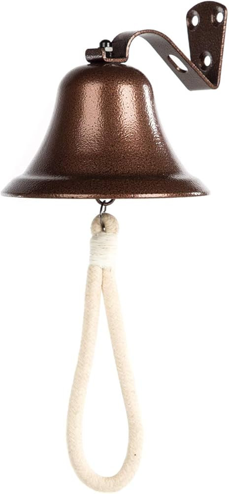 WMM Hanging Bell Dinner Bell Outdoor Bell Bracket Mount Wall Bell Indoor Rope Bell Ship/Boat/Naut... | Amazon (US)