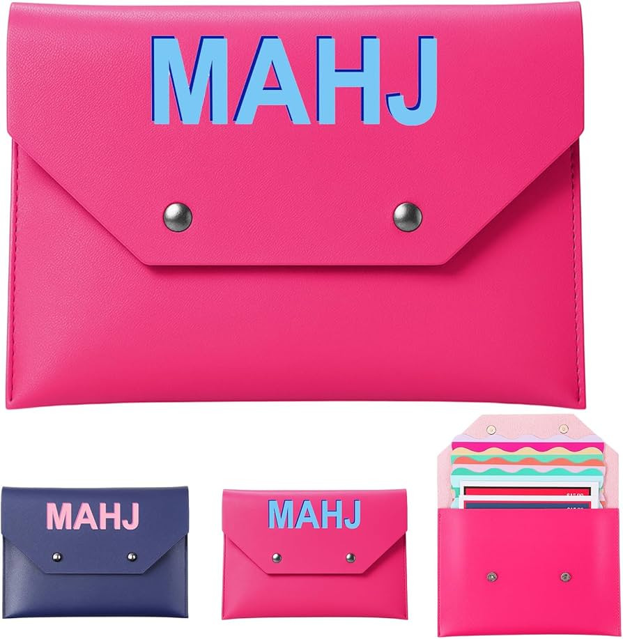 Leather Mahjong Card Clutch Holder Pouch for Cards Mahjong Accessories Protective Cover Case with... | Amazon (US)