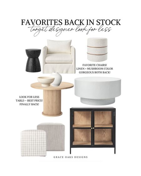 Target favorite designer look for less favorites back in stock!

arm chair swivel chair ottoman black cabinet plaster coffee table coffee table fluted dining table round dining table accent table side table home decor target home decor target furniture 

#LTKsalealert #LTKFind #LTKhome