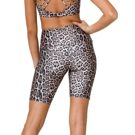 Onzie Women's Road Bike Shorts, Leopard Print | Walmart (US)