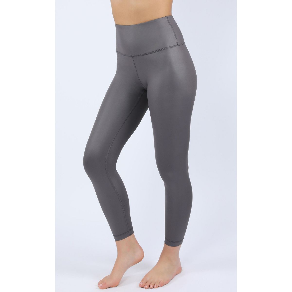 90 Degree By Reflex Interlink Faux Leather High Waist Cire Ankle Legging | Target