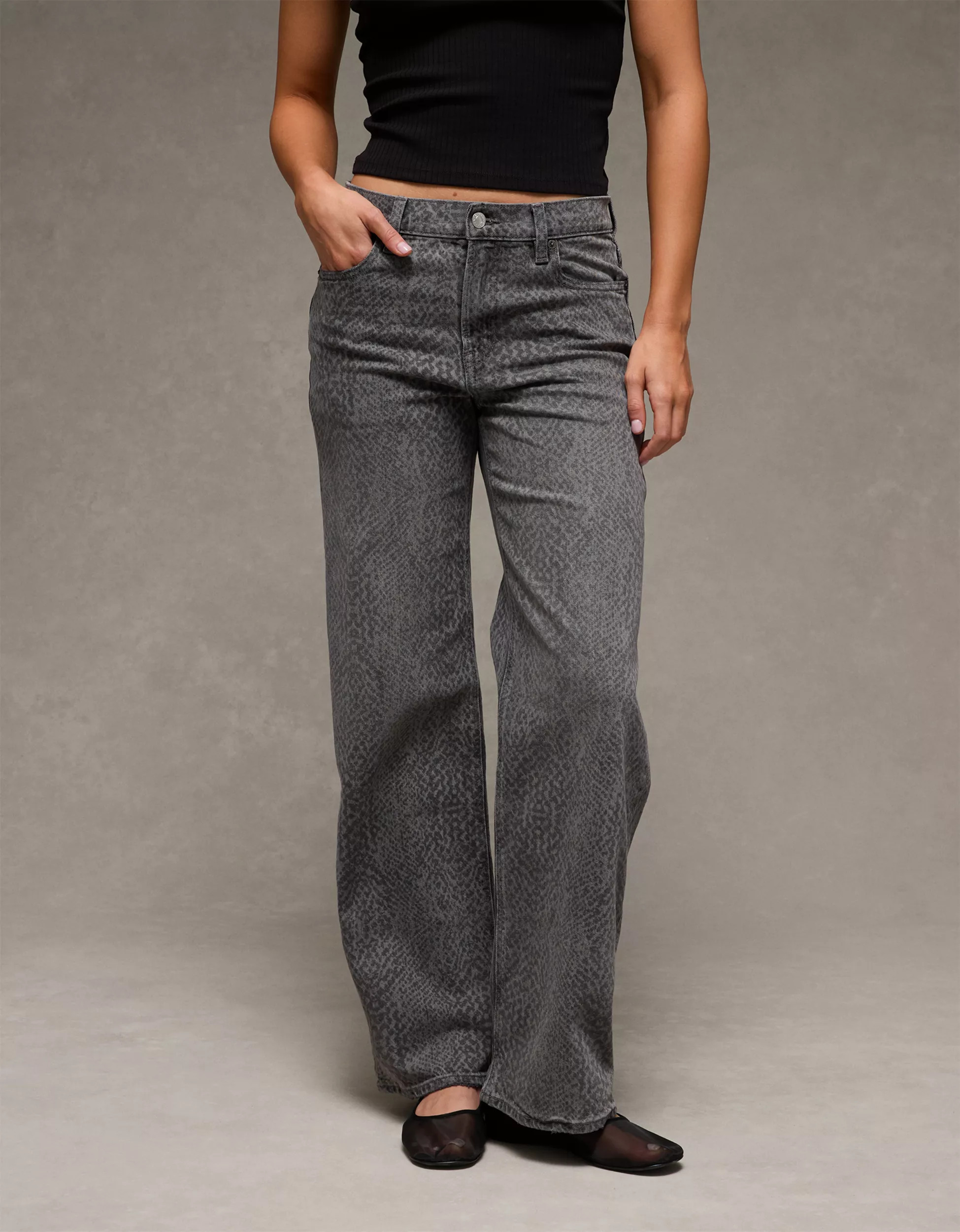 AE Stretch Snake Print High-Waisted Stovepipe Jean | American Eagle Outfitters (US & CA)