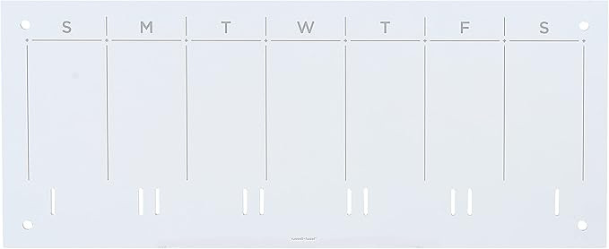 russell+hazel Acrylic Weekly Wall Calendar, Clear and Gold-Tone, Includes Wet Erase Markers and M... | Amazon (US)