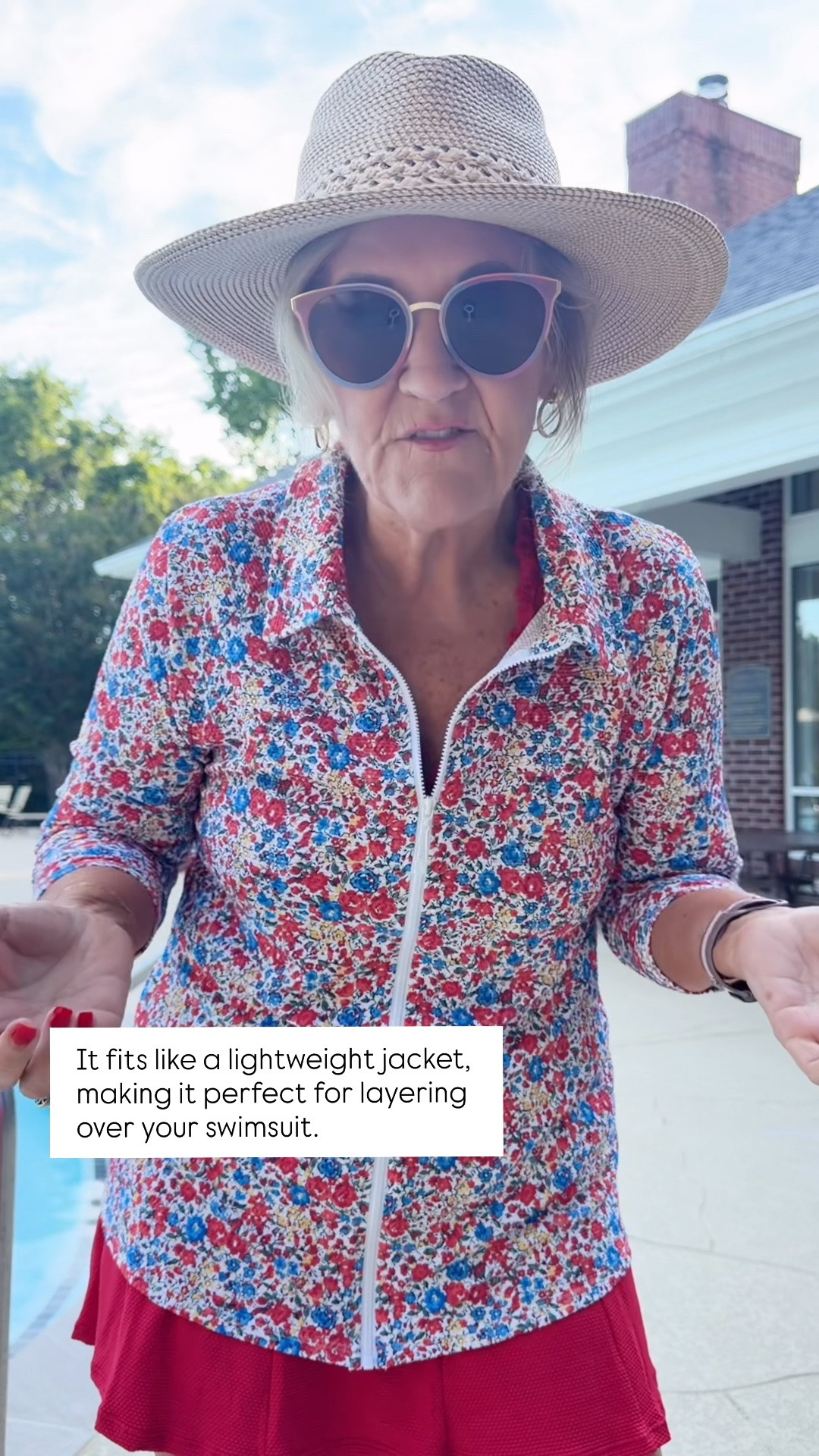 Pool days are even better with a cute cover-up! This floral rash guard is one of my favorites because it gives you extra sun protection without feeling heavy. It fits more like a lightweight jacket, making it easy to throw on over your swimsuit for walks on the beach, lounging by the pool, or boating.

💛 LTK MADE EASY
❤️ Heart = Support my posts
🔖 Save = Get sale & restock alerts
💬 Comment if you have sizing questions!

#LTKootd #LTKOver40 #LTKSwim