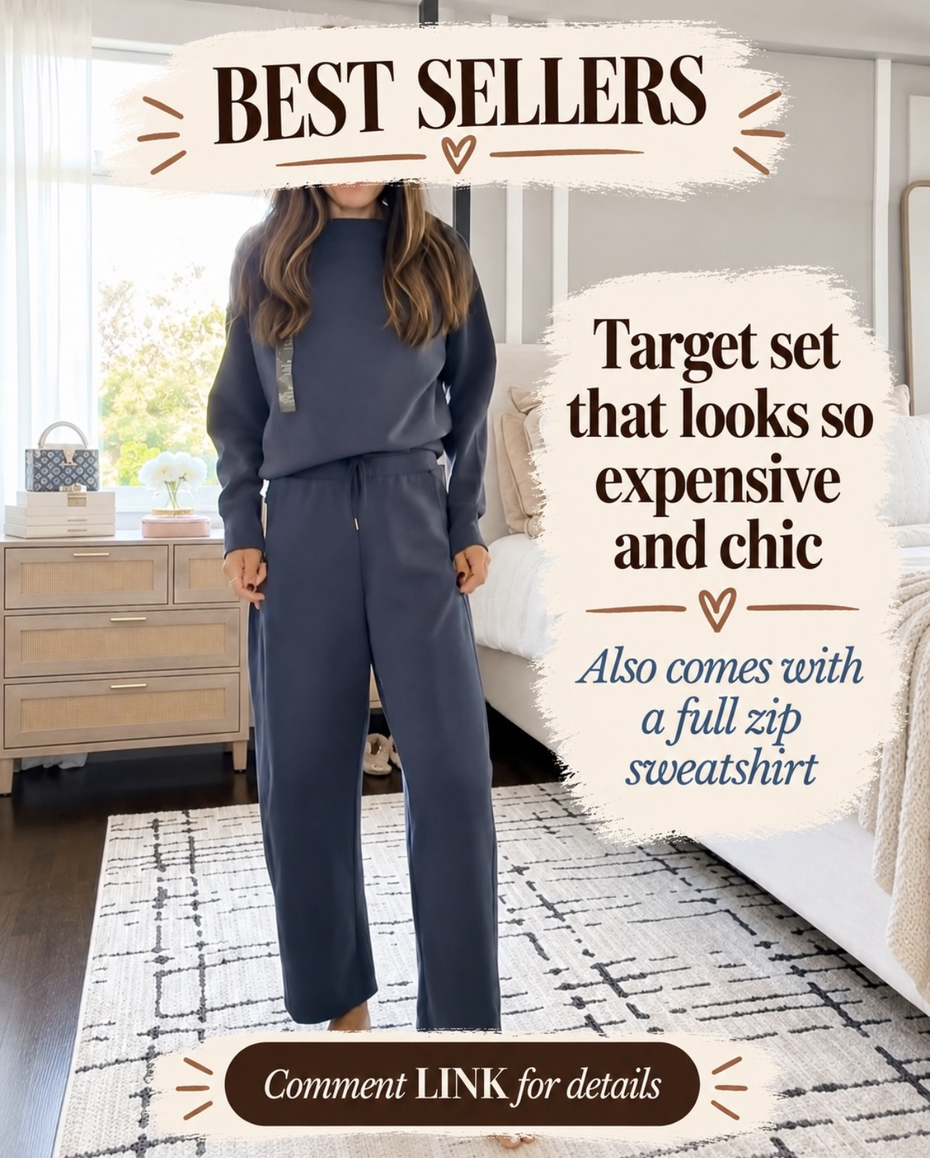This Target set looks SO expensive and chic—but it’s secretly the easiest comfy outfit 🙌🏻 It also comes with a full-zip sweatshirt option! Comment LINK and I’ll send the details 🔗⬇️

#LTKOver40 #LTKSeasonal #LTKmomlife