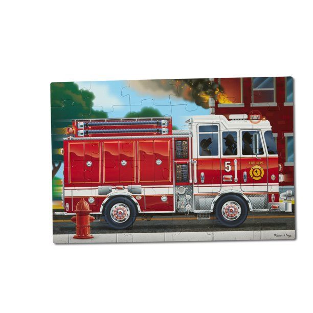 Melissa & Doug Fire Truck Giant Floor Puzzle, 36 Piece | Walmart (US)