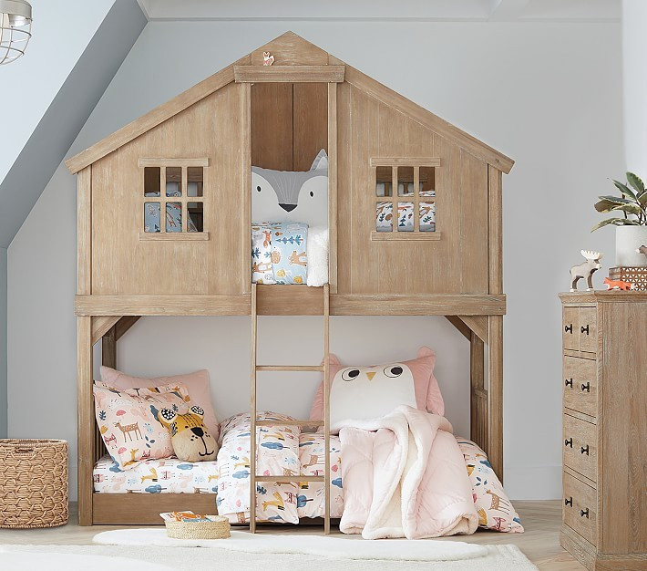 Tree House Twin-Over-Twin Bunk Bed | Pottery Barn Kids