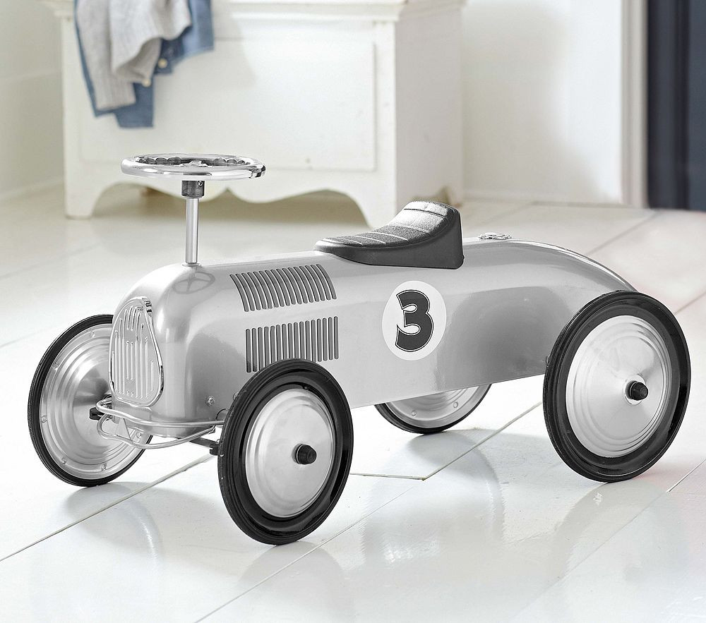 Silver Race Car Ride-On | Pottery Barn Kids