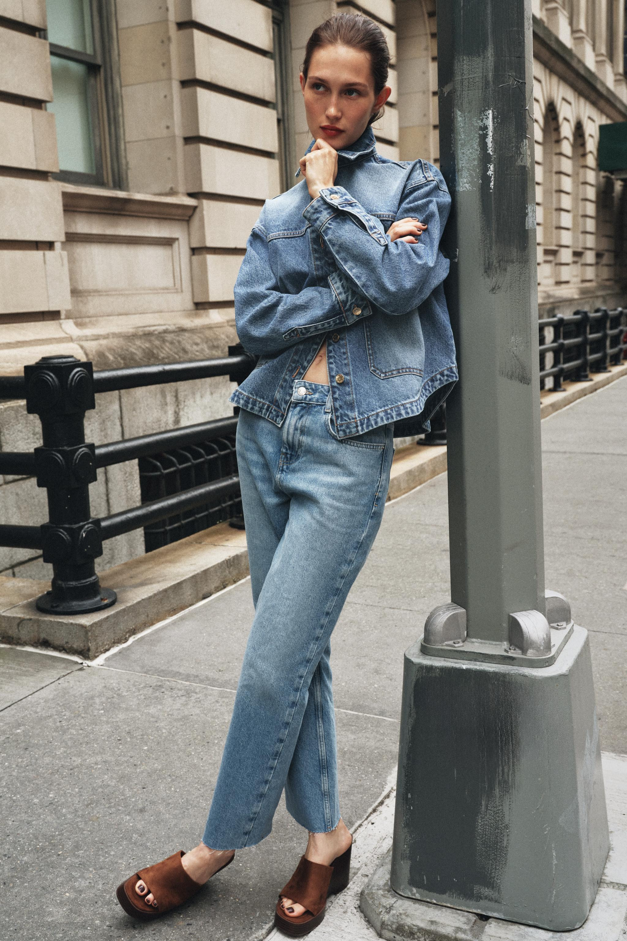 Z.02 HIGH WAIST STRAIGHT ANKLE JEANS | Zara US