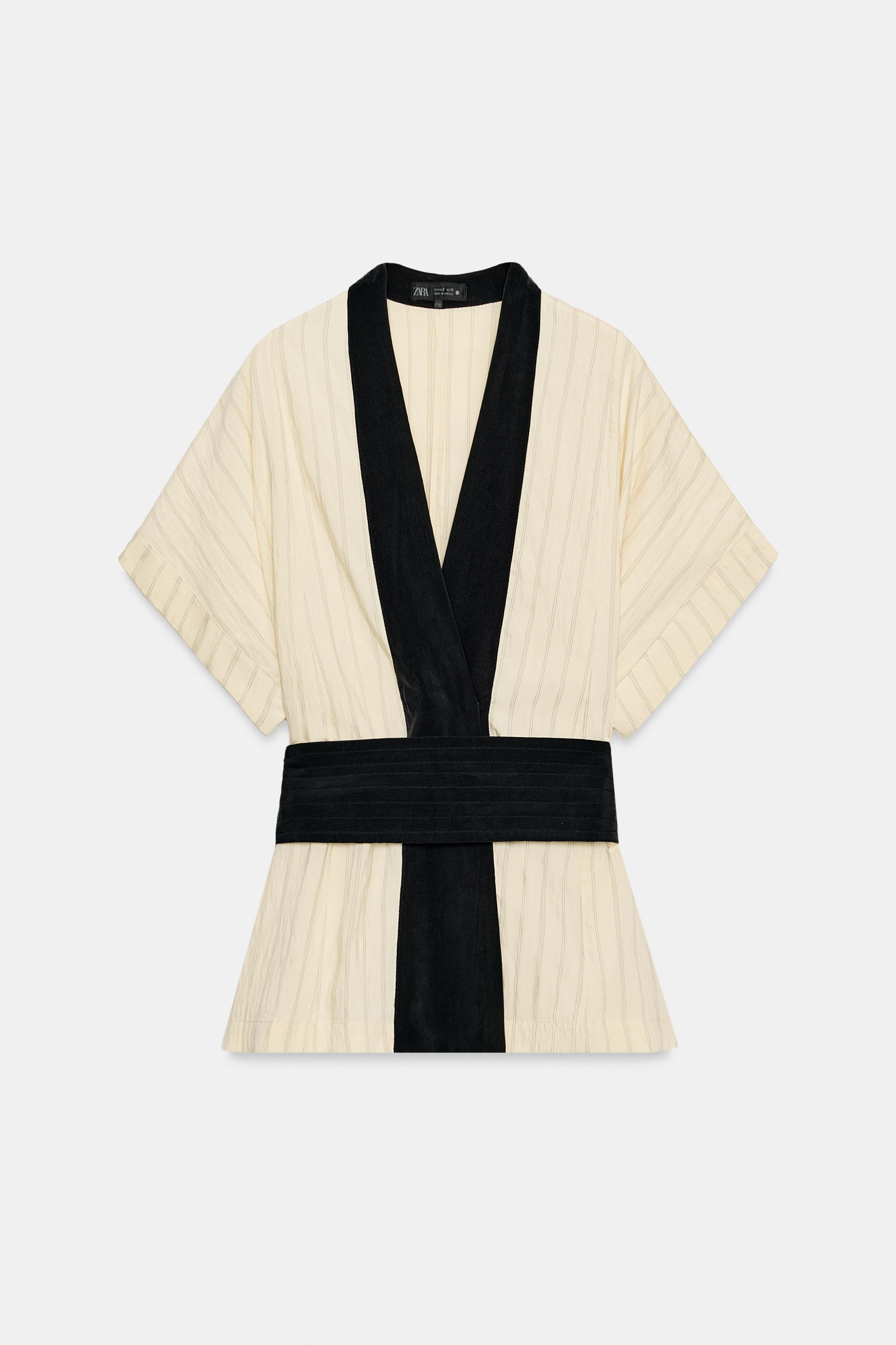 ZW COLLECTION STRIPED DOUBLE-BREASTED JACKET | Zara US