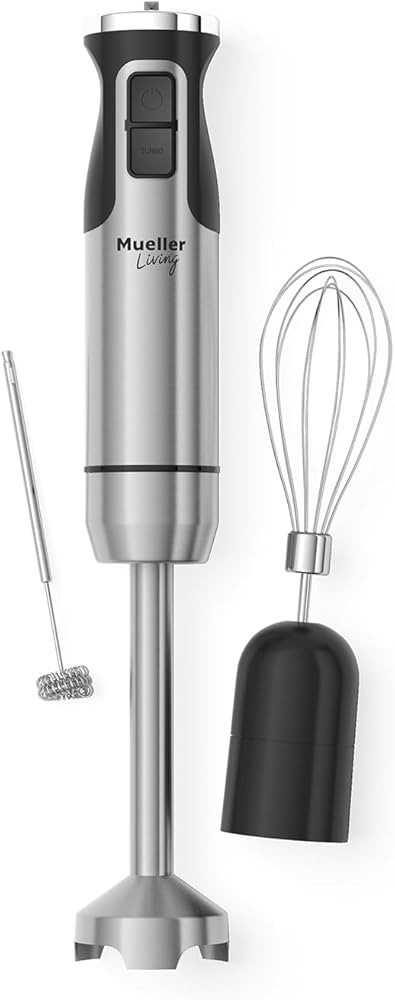 MuellerLiving Ultra-Stick Immersion Hand Blender, 500W Heavy Duty Motor, 8-Speed Turbo Setting, I... | Amazon (US)