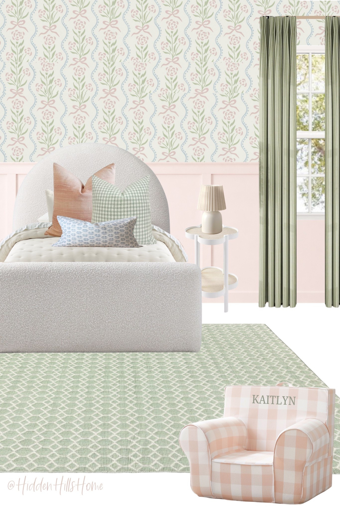 Girls bedroom decor mood board, pink and green girls room design, kids bedroom decor ideas, twin bed, bedding, home decor, girls room inspiration 


#LTKHome #LTKKids #LTKSaleAlert