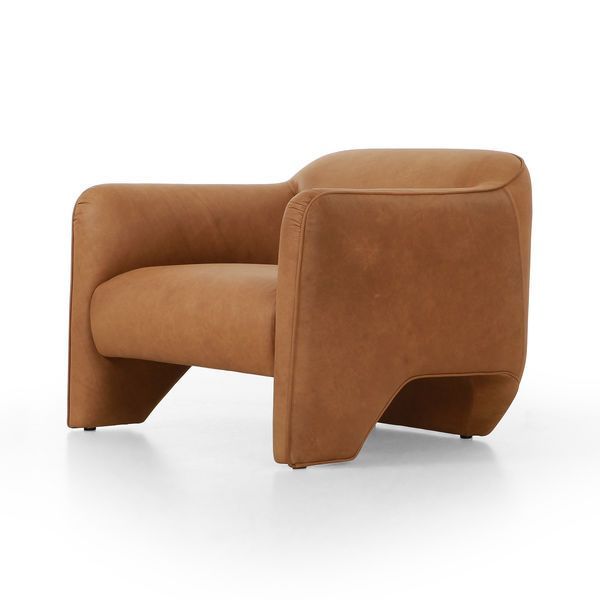 Daria Leather Upholstered Eucapel Cocoa Chair | Scout & Nimble