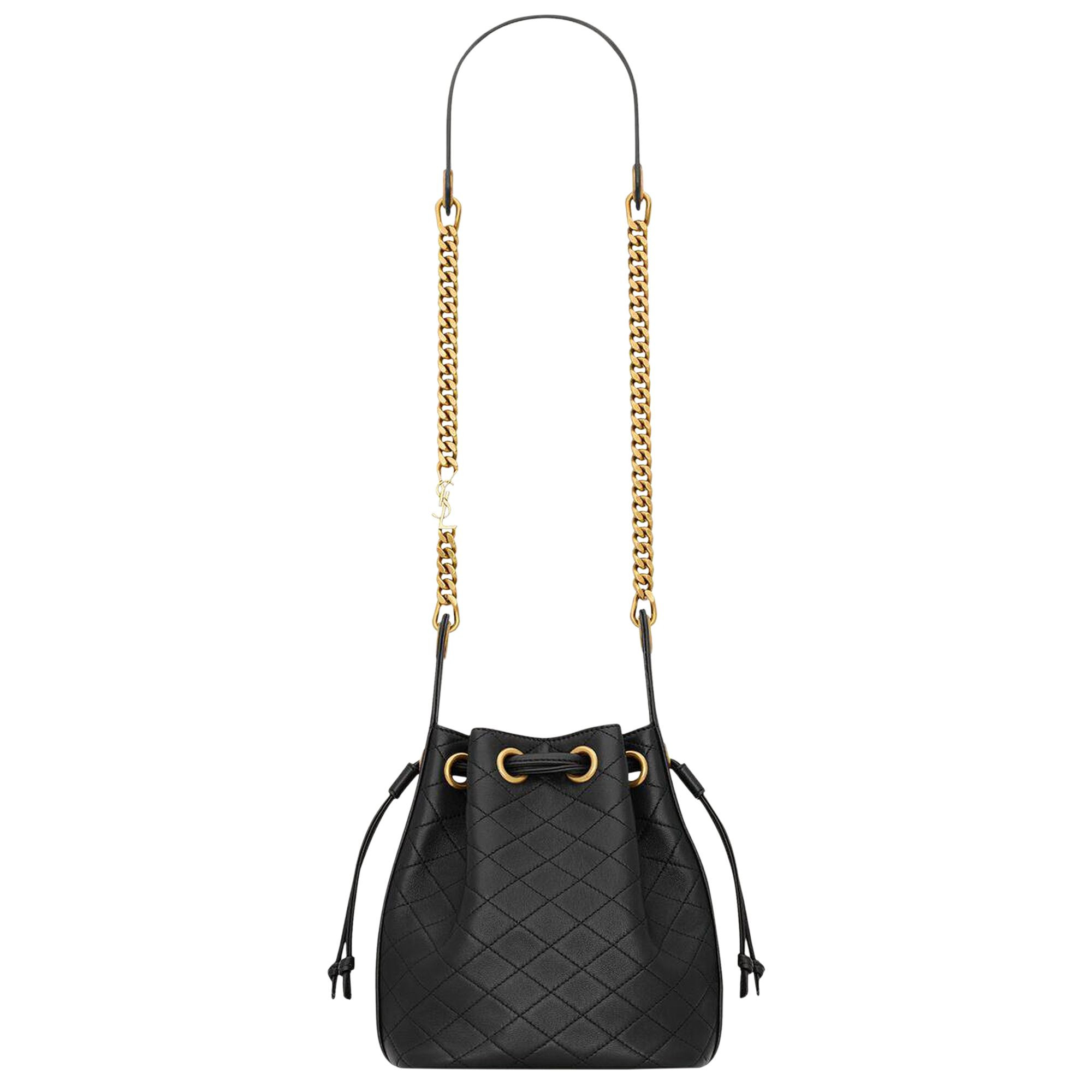 Saint Laurent Cassandre Bucket Bag In Lambskin 'Nero' | Black | Women's Size Onesize | GOAT