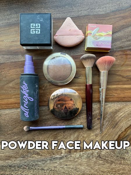 
Powder face products
•setting powder: 3 voile rose 
•highlighter: champagne glow
•bronzer: bronze (also love the benefit hula bronzer & linking it below)  
•blush: shellie 


#LTKstyletip #LTKfindsunder50 #LTKbeauty