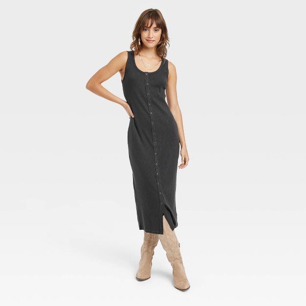 Women's Sleeveless Button-Front Knit Bodycon Dress - Universal Thread™ | Target