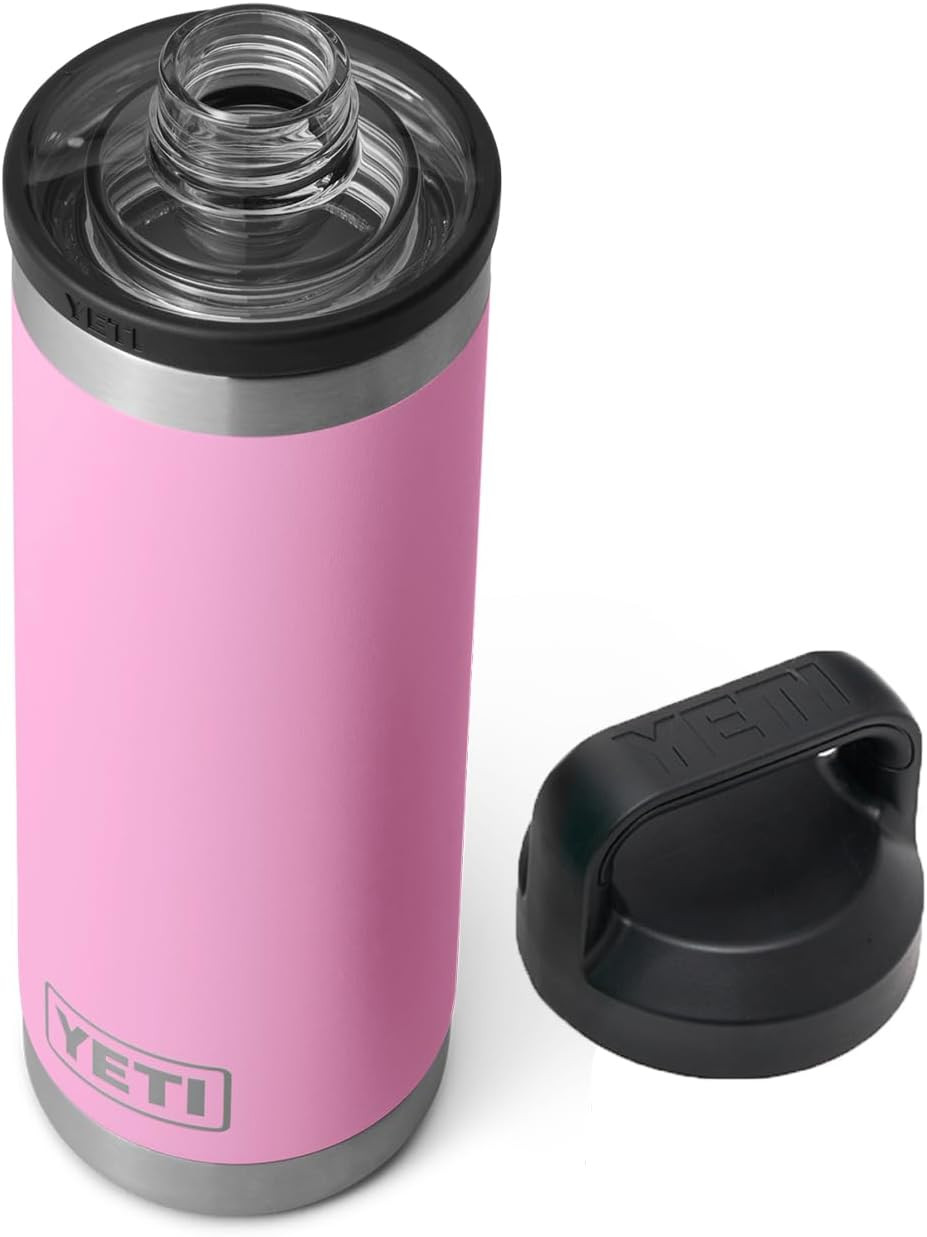 YETI Rambler 18 oz Bottle, Leakproof, Vacuum Insulated, Stainless Steel with Chug Cap, Power Pink | Amazon (US)