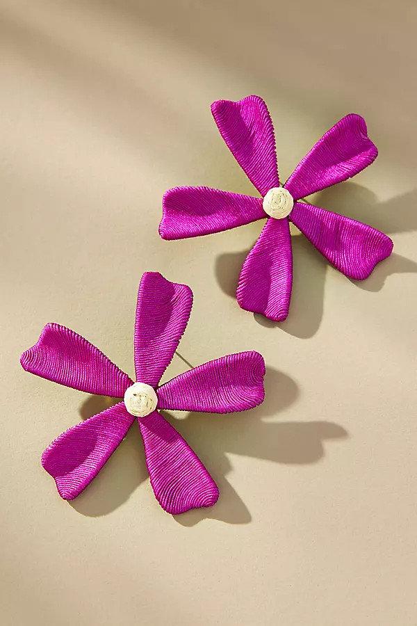 Wrapped Flower Earrings | Anthropologie (US)