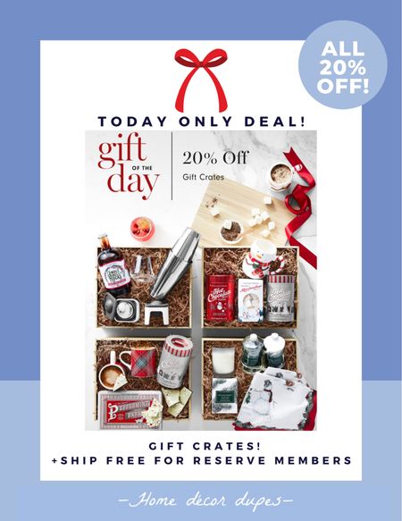 Today’s Gift of the day is perfect for anyone on your list!! 🎁 Now get 20% OFF all gift crates with most now under $80! There are so many different variations so you can personalize based on who your buying for! Plus if you join their free Reserve program, you’ll score free shipping too! 🙌🏻

#LTKunder100 #LTKGiftGuide #LTKsalealert