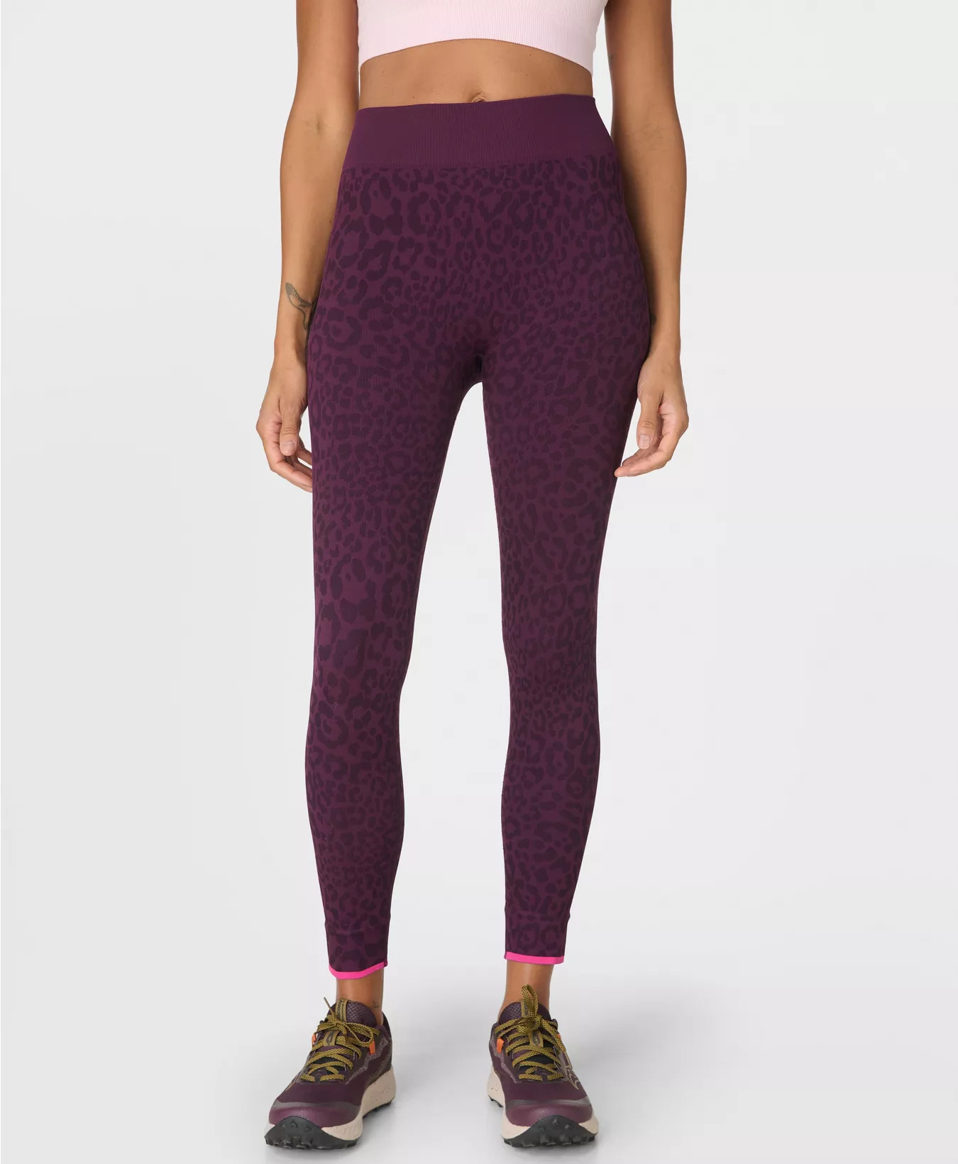 Animal Base Layer Leggings - Purple Leo Jacquard | Women's Leggings | Sweaty Betty | Sweaty Betty UK